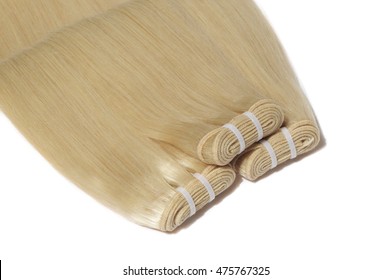 Beautiful Silky Blonde Virgin Straight Human Hair Weave Extensions Hair Weft