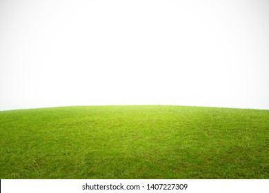 Beautiful Simple Hill Landscape On White Background