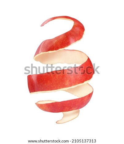 beautiful skin of a red apple on a white background