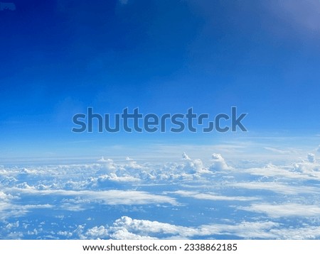 Beautiful sky from the above - view from aiplane