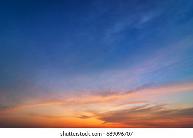Beautiful sky background Dramatic colors in the evening. - Shutterstock ID 689096707