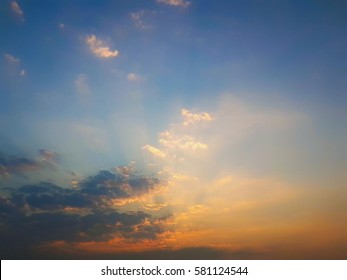 A Beautiful Sky And Clear Sunset 