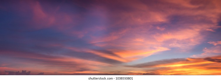 Beautiful sky with cloud before sunset - Shutterstock ID 1038550801