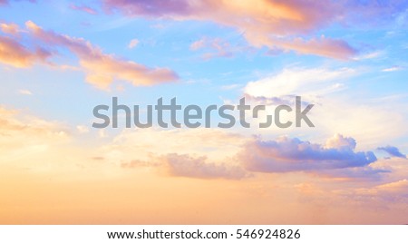  Beautiful sky with cloud  before sunset