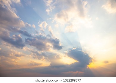 Beautiful Sky And Clouds In The Evening