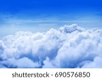 Beautiful Sky with Mostly Cloudy