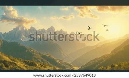 Similar – Image, Stock Photo Mountain panorama in South Tyrol