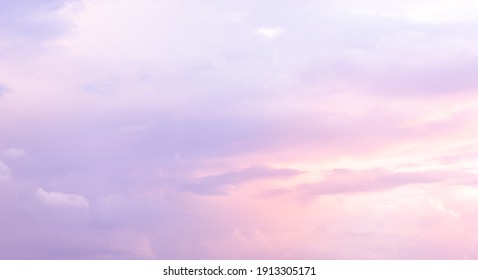 Beautiful sky with purple and blue color. Morning sun through the azure sky .. - Shutterstock ID 1913305171