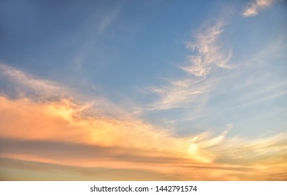 Beautiful sky, quiet sunset background - Shutterstock ID 1442791574