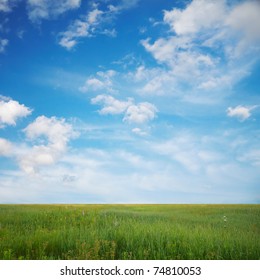 Beautiful Sky And Summer Fields