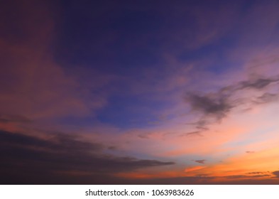 Beautiful sky at sunset In the Phu Kradueng in Thailand - Shutterstock ID 1063983626