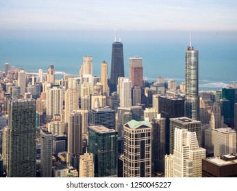 Beautiful Skyscraper Panoramic View Window Chicago Stock Photo 