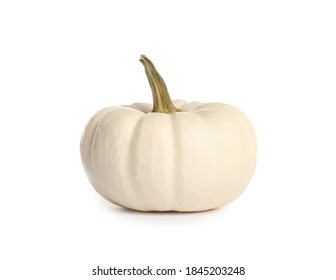 Beautiful Small Ripe Pumpkin Isolated On White