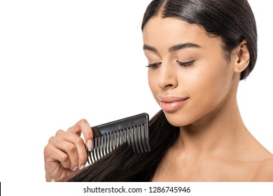 African American Woman Comb Hair Images, Stock Photos & Vectors ...