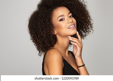 Beautiful smiling african american woman - Shutterstock ID 1220593789
