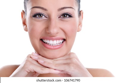 Beautiful Smiling With Healthy Perfect Teeth