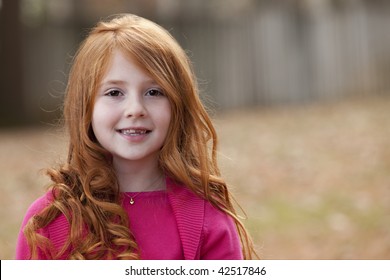 Pretty Girl With Auburn Hair