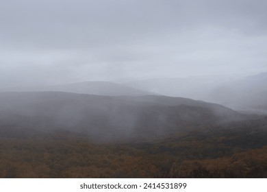 A beautiful smoky mountain landscape