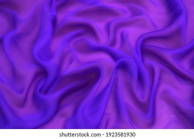 Beautiful smooth elegant wavy violet purple satin silk luxury cloth fabric texture, abstract background design.