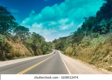 Beautiful Smooth Road With Blue Sky