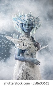 Beautiful snow queen concept