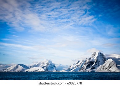 Beautiful snow-capped mountains against the blue sky - Powered by Shutterstock