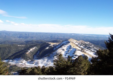 The Beautiful Snow-capped Mountains Off Ski Apache In Ruidoso, New Mexico.