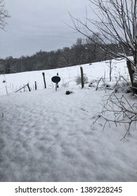 A Beautiful Snowy Farm Scene 