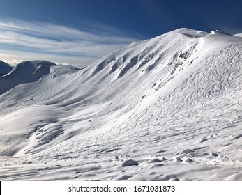 Beautiful Snowy Peaks At Lake Louise Ski Resort