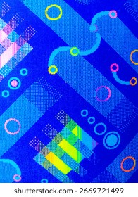 Beautiful sofa pattern on blue background