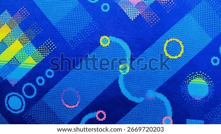 Beautiful sofa pattern on blue background