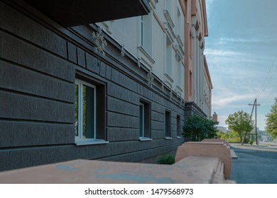 Beautiful and solid building, columns, antique