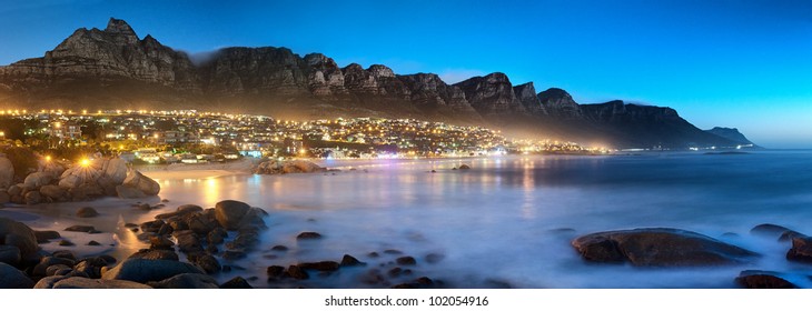 Beautiful South Africa's Cape Town's, Mountain and Sea views. Table Mountain, Lion's head and Twelve Apostles are popular hiking destinations for both locals and tourists all year round - Shutterstock ID 102054916