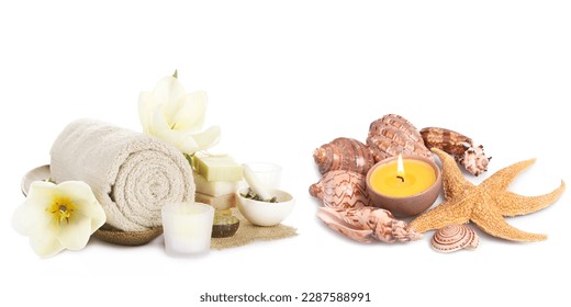 Beautiful spa composition on white background,Face mask with Shoe Flower,Shoe Flower or hibiscus flowers, honey and eggs, spa skin from natural raw materials. - Shutterstock ID 2287588991