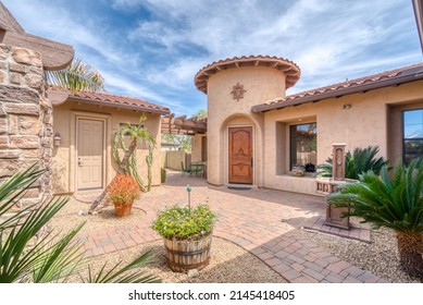 A beautiful Spanish - Southwestern home  - Shutterstock ID 2145418405