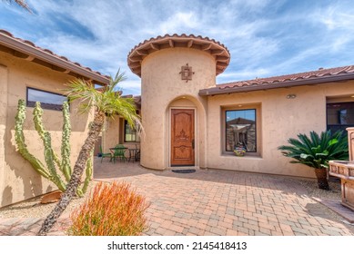 A beautiful Spanish - Southwestern home  - Shutterstock ID 2145418413