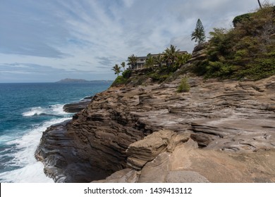 Beautiful Spitting Cave Of Portlock Vista On Oahu, Hawaii