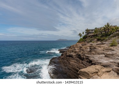 Beautiful Spitting Cave Of Portlock Vista On Oahu, Hawaii