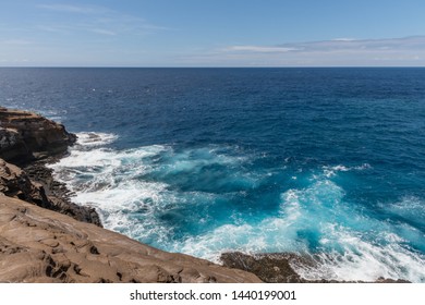 Beautiful Spitting Cave Of Portlock Vista On Oahu, Hawaii