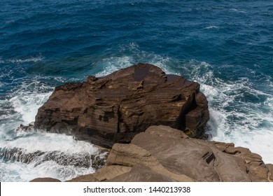 Beautiful Spitting Cave Of Portlock Vista On Oahu, Hawaii