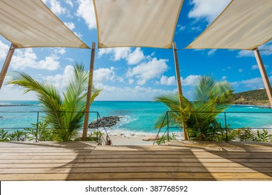 Beautiful St Martin Caribbean Ocean Vacation Destination Scene