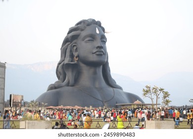 Beautiful Statue of Adiyogi Shiva in Coimbatore. - Powered by Shutterstock