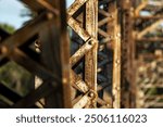 beautiful steel bridge in Winnipeg river old