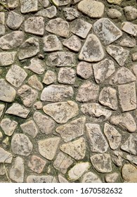 Beautiful stone texture in the garden