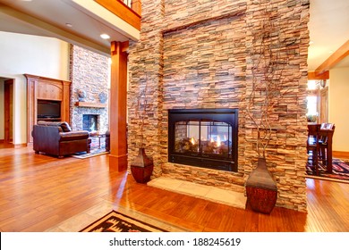 Interior Stone Fireplace Images Stock Photos Vectors Shutterstock