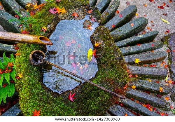 Beautiful Stone Water Basin Japanese Garden Stock Photo Edit Now