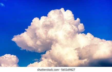 Beautiful Storm Cloud Formation On Blue Sky