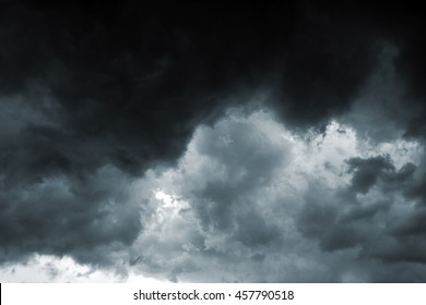 Beautiful Storm Sky With Clouds, Apocalypse, Thunder, Tornado