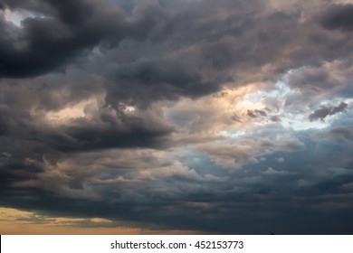 Beautiful Storm Sky With Dark Clouds, Apocalypse 