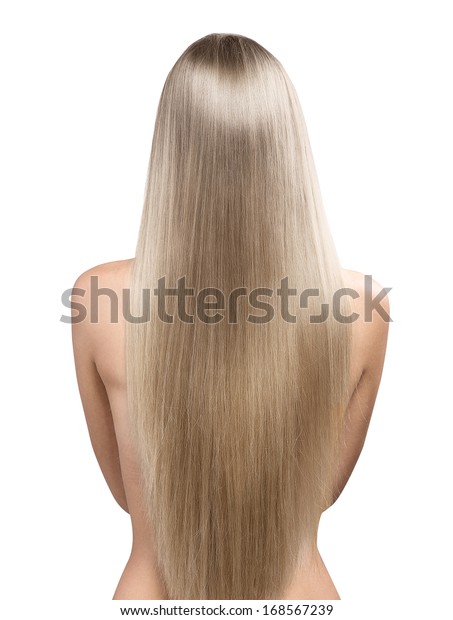 Beautiful Straight Natural Long Hair Blonde Stock Image Download Now